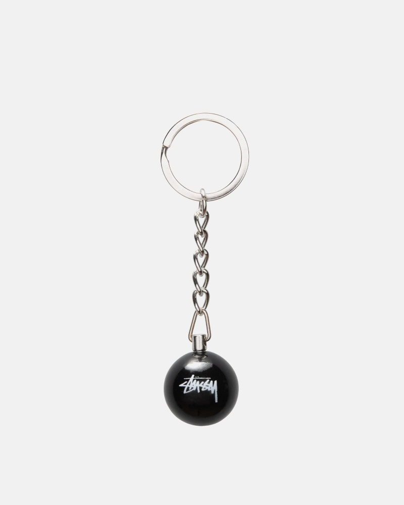 Stüssy 8 Ball Keychain Key Chain Dames Zwart | XS32-H2-NC