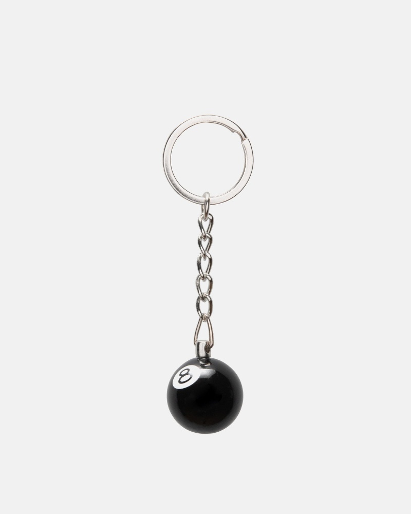 Stüssy 8 Ball Keychain Key Chain Dames Zwart | XS32-H2-NC