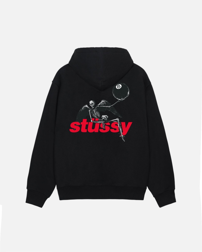 Stüssy Apocalypse Zip Hoodie Long Sleeve Sweatshirt Unisex Zwart | BG15-B2-AO