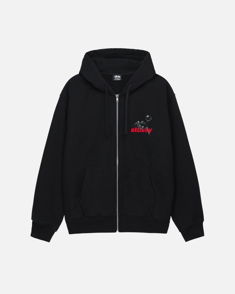 Stüssy Apocalypse Zip Hoodie Long Sleeve Sweatshirt Unisex Zwart | BG15-B2-AO