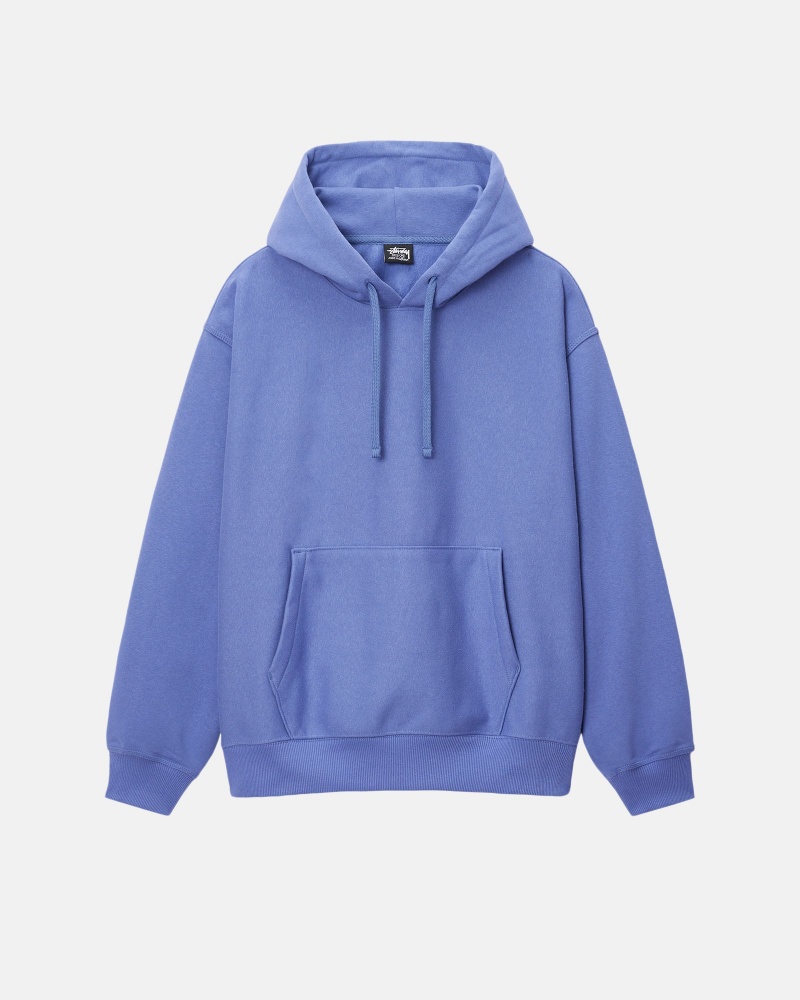 Stüssy Back Hoodie Applique Hoodie Long Sleeve Sweatshirt Unisex Storm | ZS07-F8-VE