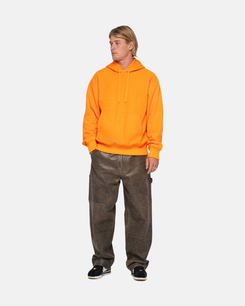 Stüssy Back Hoodie Applique Hoodie Long Sleeve Sweatshirt Unisex Tangerine | NP06-C8-YM