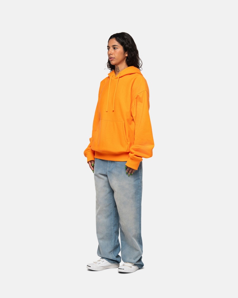 Stüssy Back Hoodie Applique Hoodie Long Sleeve Sweatshirt Unisex Tangerine | NP06-C8-YM