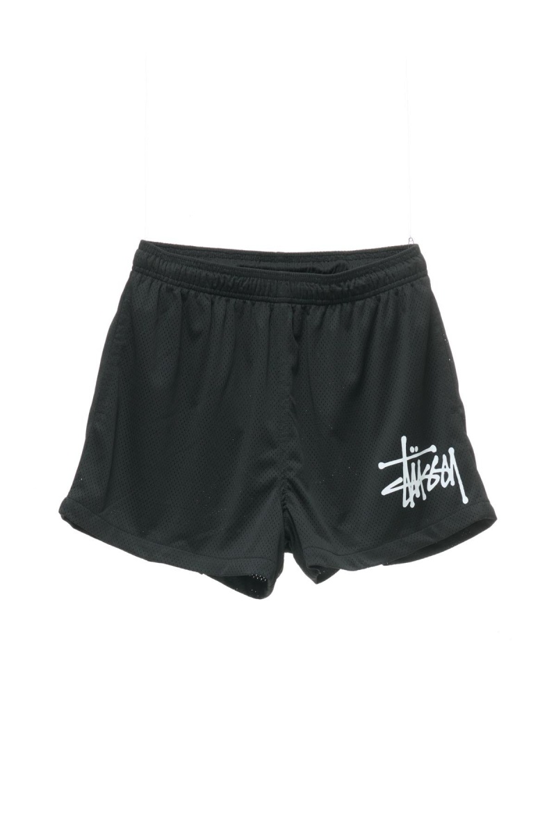 Stüssy Basic Mesh Kort Shorts & Pants Dames Zwart | XF04-C0-MJ