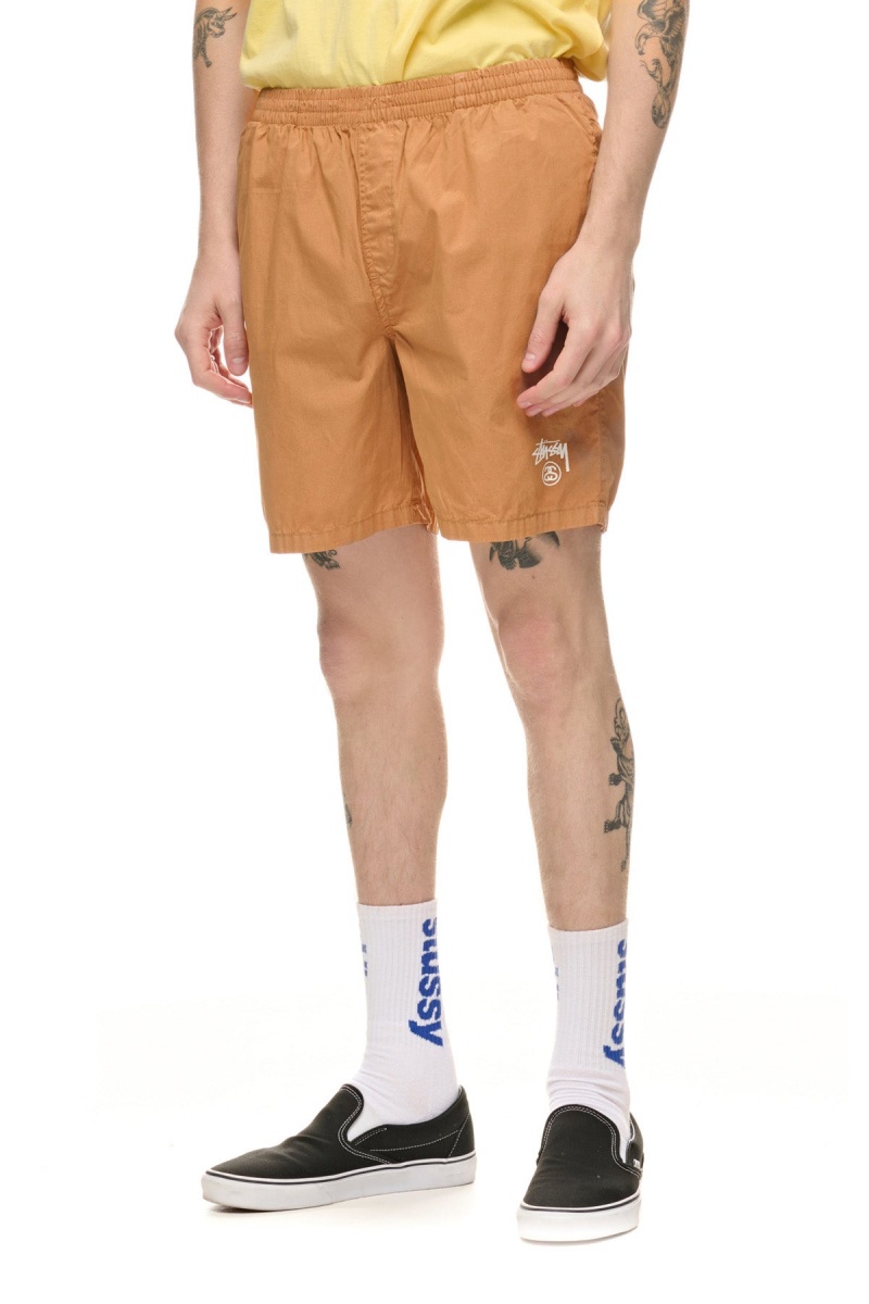 Stüssy Basic Stock Beachshort Korte Broek Heren Almond | IM74-T4-WT