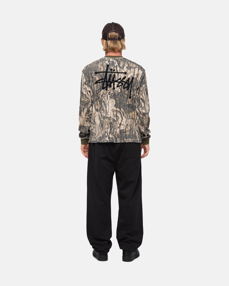 Stüssy Basic Stock Ls Thermal Long Sleeve Knit Unisex Camo | YJ12-K0-AM