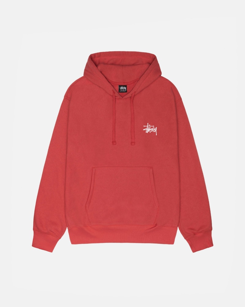 Stüssy Basic Stussy Hoodie Long Sleeve Sweatshirt Unisex Pepper | IW38-F6-AE