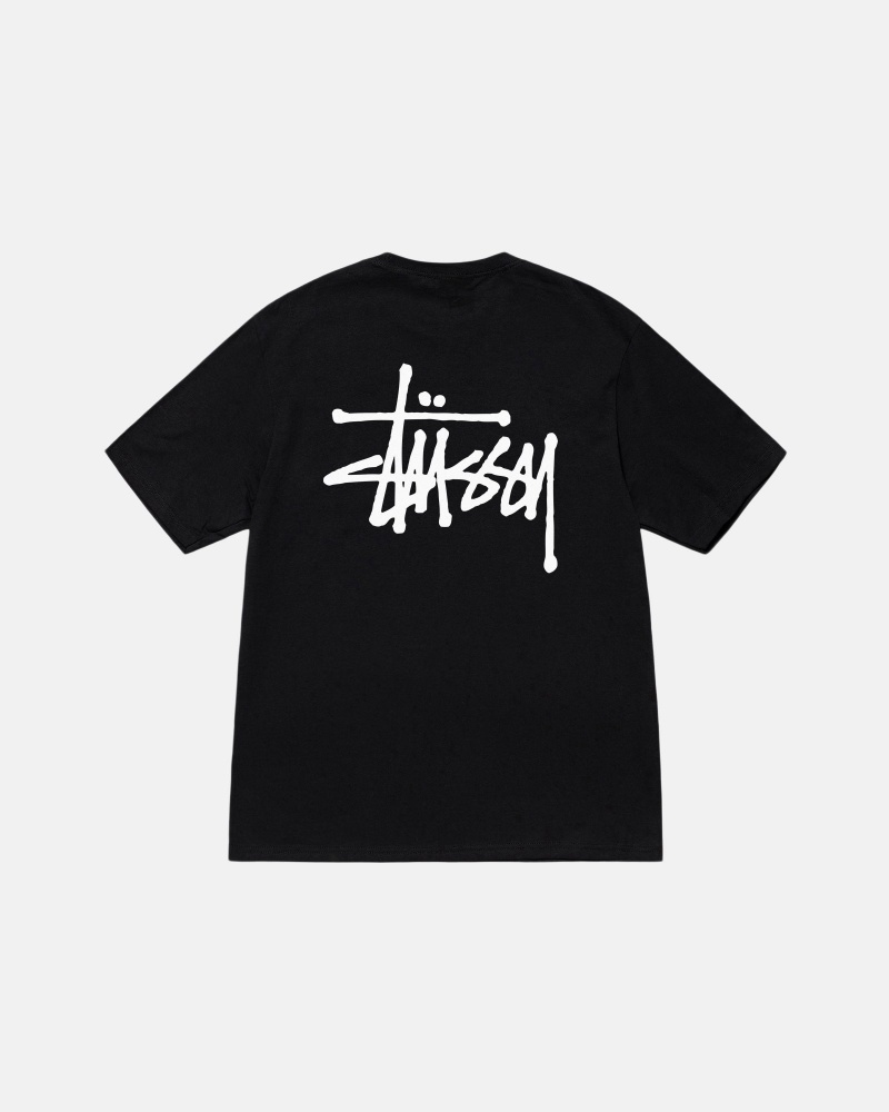 Stüssy Basic Stussy Tee Short Sleeve T-Shirt Unisex Zwart | AA86-Z2-QG