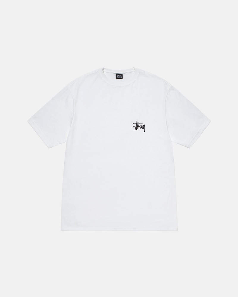 Stüssy Basic Stussy Tee Short Sleeve T-Shirt Unisex Wit | ZV69-L6-JR