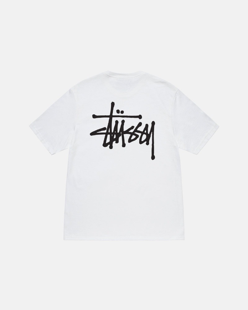 Stüssy Basic Stussy Tee Short Sleeve T-Shirt Unisex Wit | ZV69-L6-JR