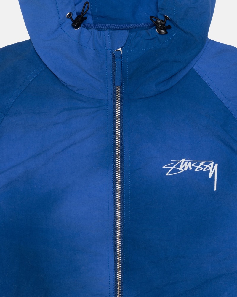 Stüssy Beach Shell Wave Dye Long Sleeve Outerwear Unisex Ultramarine | WK39-X7-PD