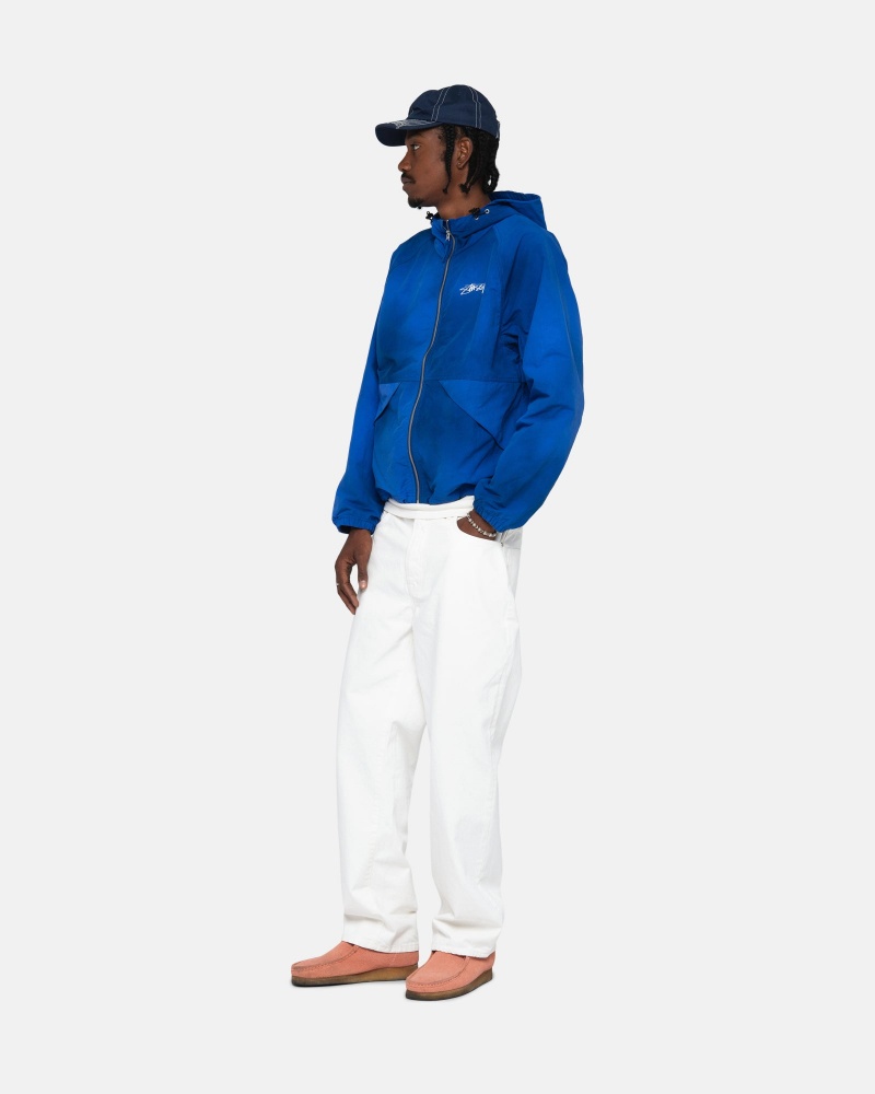 Stüssy Beach Shell Wave Dye Long Sleeve Outerwear Unisex Ultramarine | WK39-X7-PD