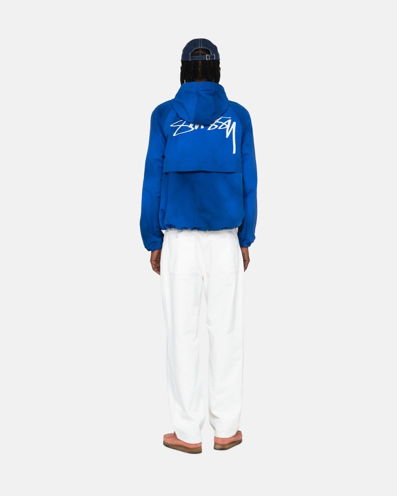 Stüssy Beach Shell Wave Dye Long Sleeve Outerwear Unisex Ultramarine | WK39-X7-PD