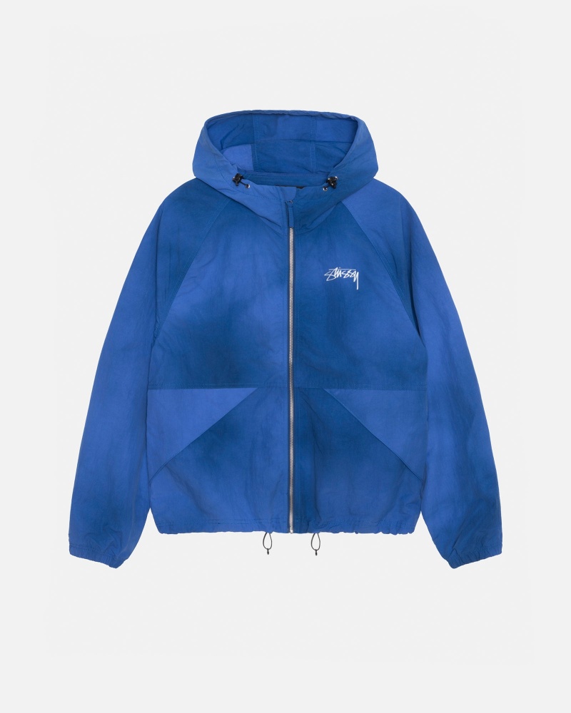 Stüssy Beach Shell Wave Dye Long Sleeve Outerwear Unisex Ultramarine | WK39-X7-PD