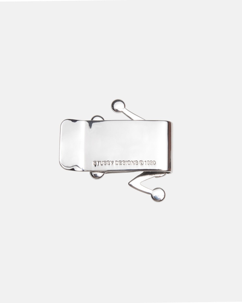 Stüssy Bent Crown Money Clip Novelty Home Unisex Zilver | PA28-M5-DU