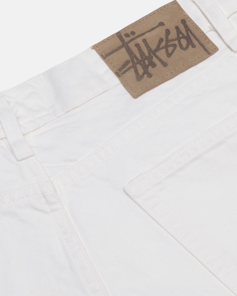 Stüssy Big Ol' Jean Overdyed Denim Unisex Bone | UP17-F3-TS