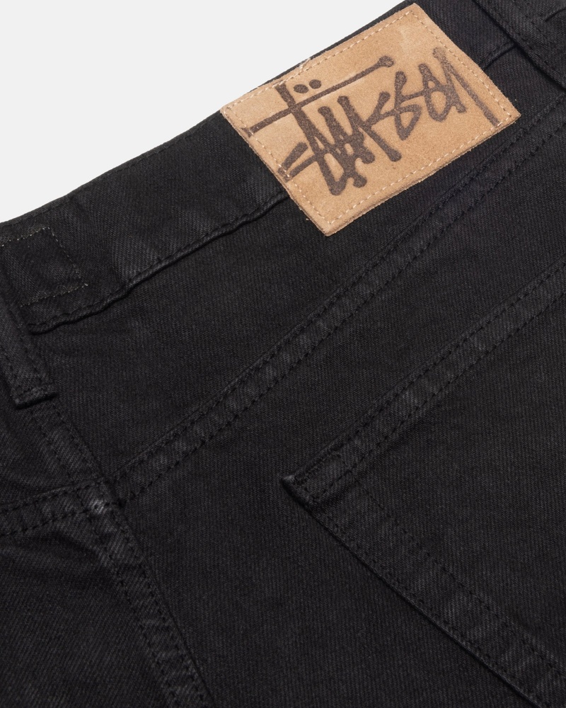 Stüssy Big Ol' Jean Overdyed Denim Unisex Zwart | KH82-O9-ZW