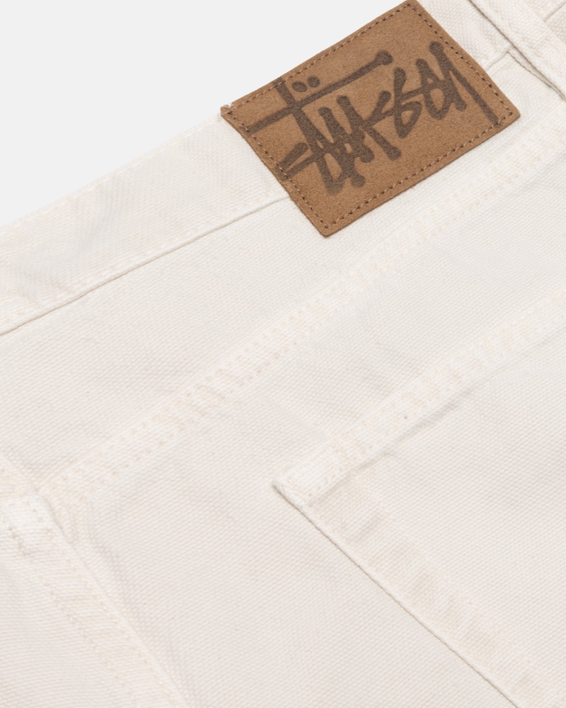 Stüssy Big Ol' Jean Washed Canvas Broek Unisex Bone | LK96-Z9-MZ