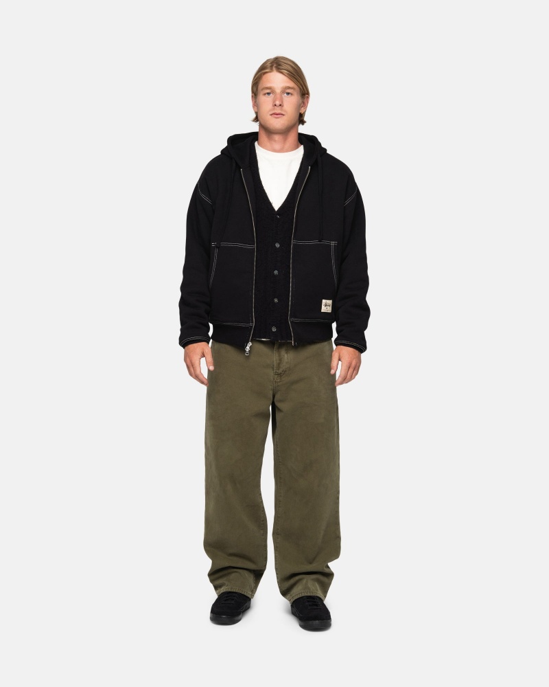 Stüssy Big Ol' Jean Washed Canvas Broek Unisex Olijfgroen | UJ79-B2-MW