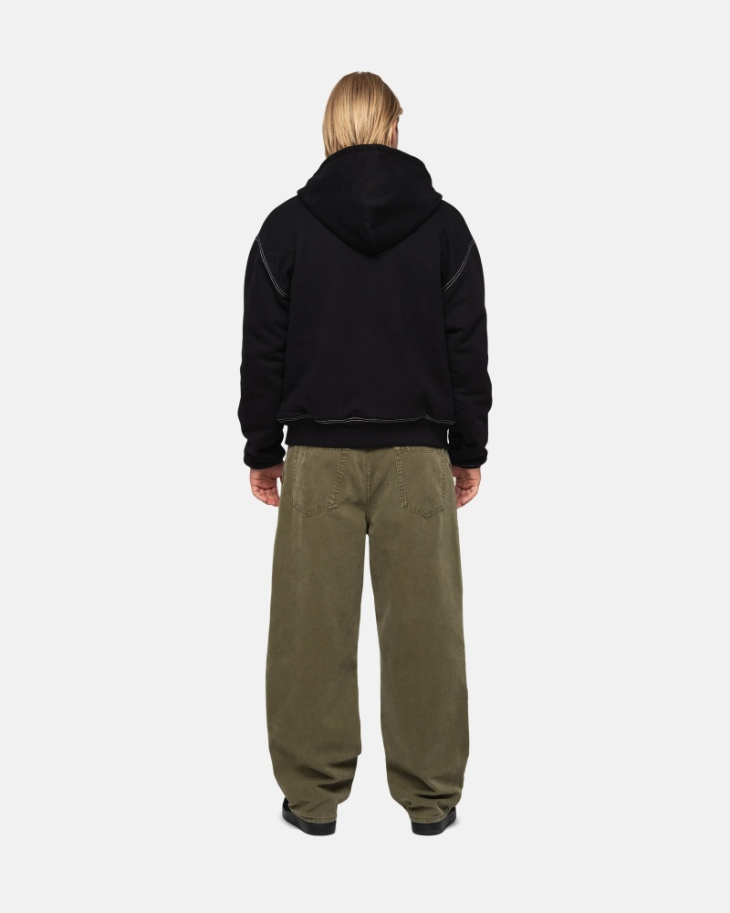 Stüssy Big Ol' Jean Washed Canvas Broek Unisex Olijfgroen | UJ79-B2-MW