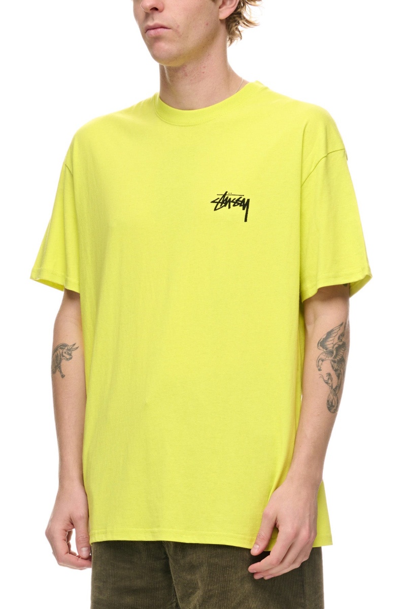 Stüssy Big Stock Ss Tee Tees Heren Geel | IN58-V3-KB