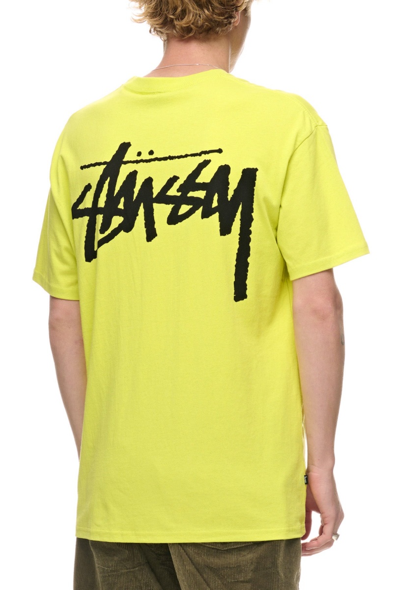 Stüssy Big Stock Ss Tee Tees Heren Geel | IN58-V3-KB