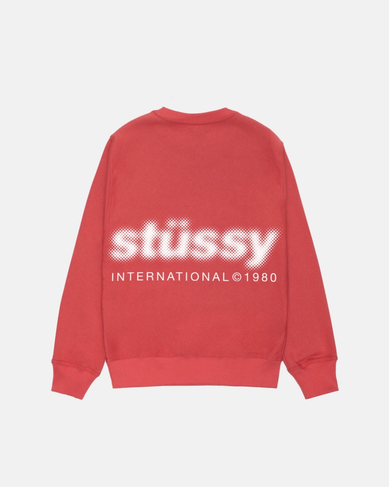 Stüssy Blur Crew Long Sleeve Sweatshirt Unisex Pepper | TH83-J9-TL