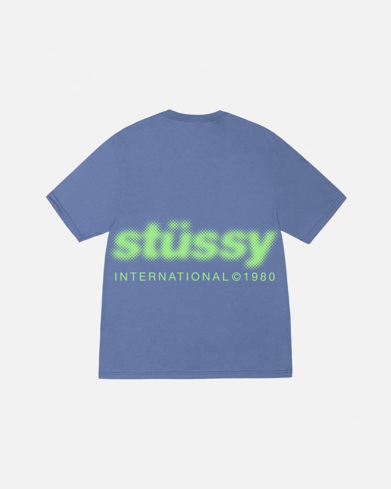 Stüssy Blur Tee Short Sleeve T-Shirt Unisex Storm | VH25-K6-KJ