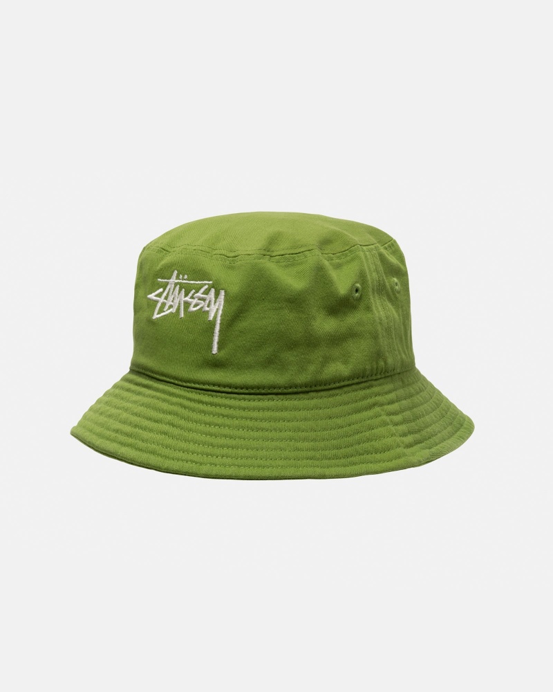 Stüssy Bucket Hat Big Stock Bucket Hat Unisex Grass | FY77-G2-HP