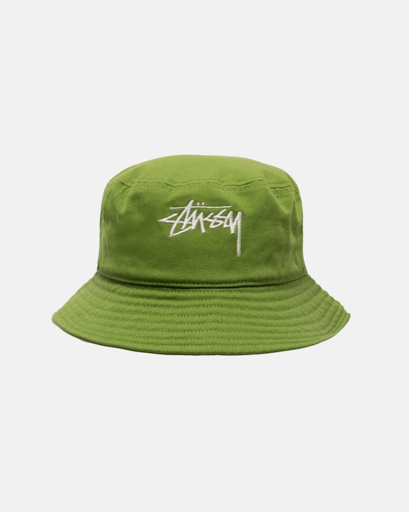 Stüssy Bucket Hat Big Stock Bucket Hat Unisex Grass | FY77-G2-HP