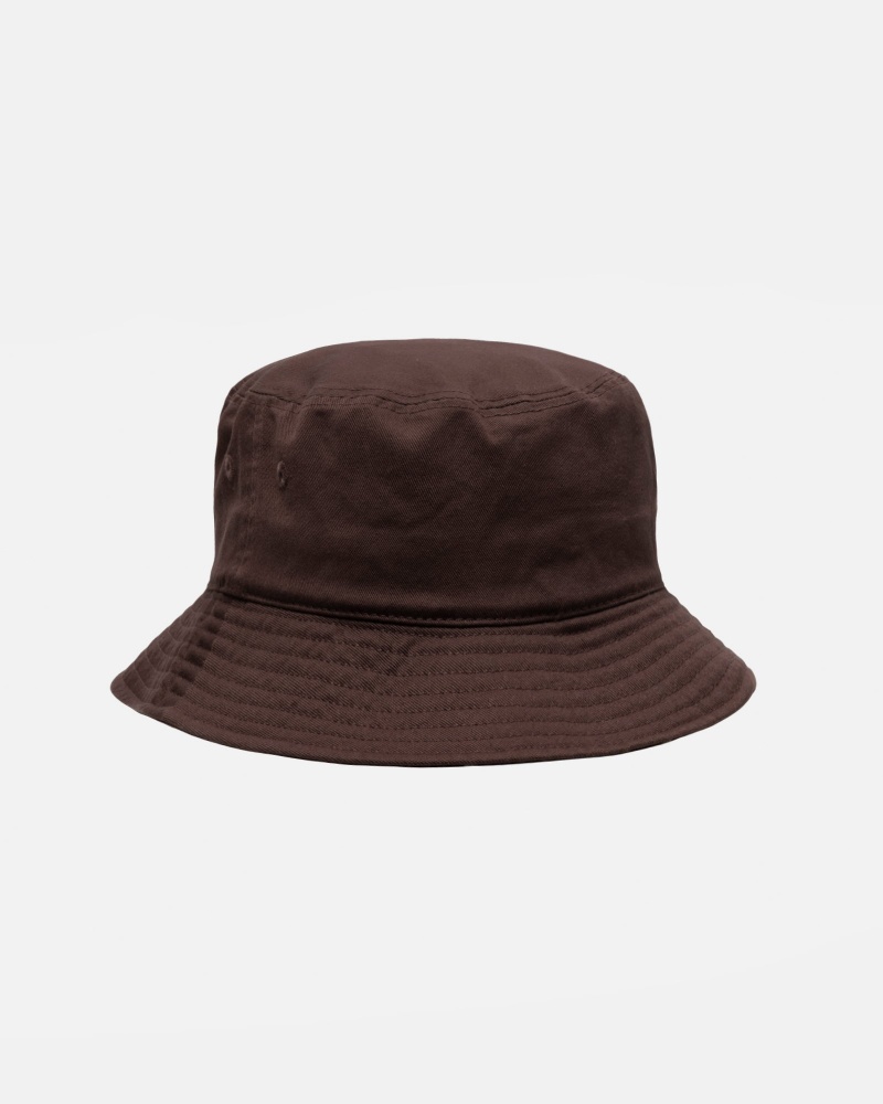 Stüssy Bucket Hat Big Stock Bucket Hat Unisex Chocola | RY46-G0-XT