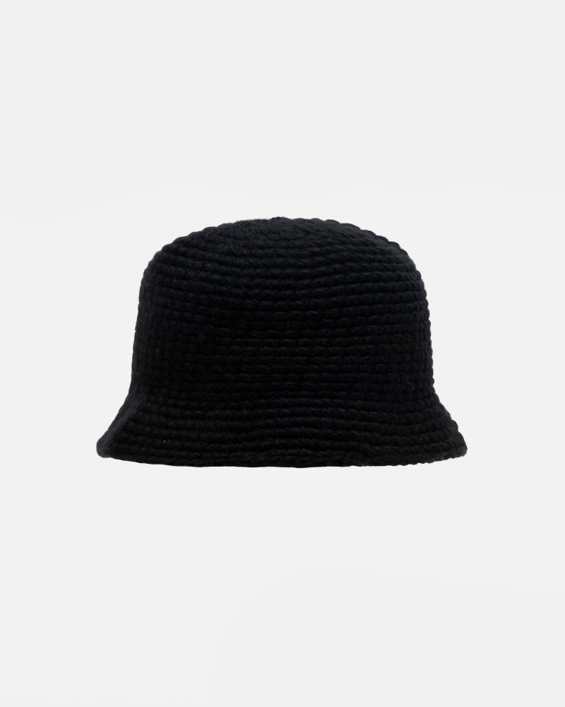 Stüssy Bucket Hat SS Link Knit Bucket Hat Unisex Zwart | BF40-R1-ML