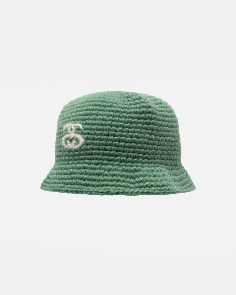 Stüssy Bucket Hat SS Link Knit Bucket Hat Unisex Spruce | PT66-N2-UG