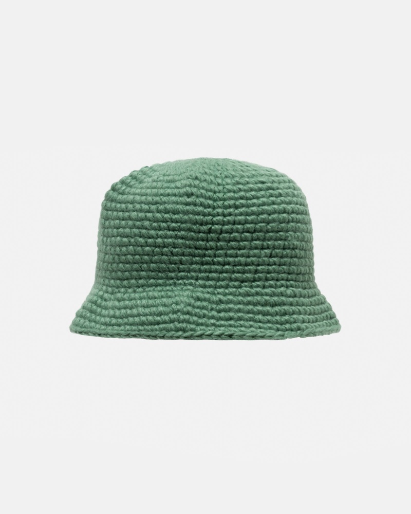 Stüssy Bucket Hat SS Link Knit Bucket Hat Unisex Spruce | PT66-N2-UG