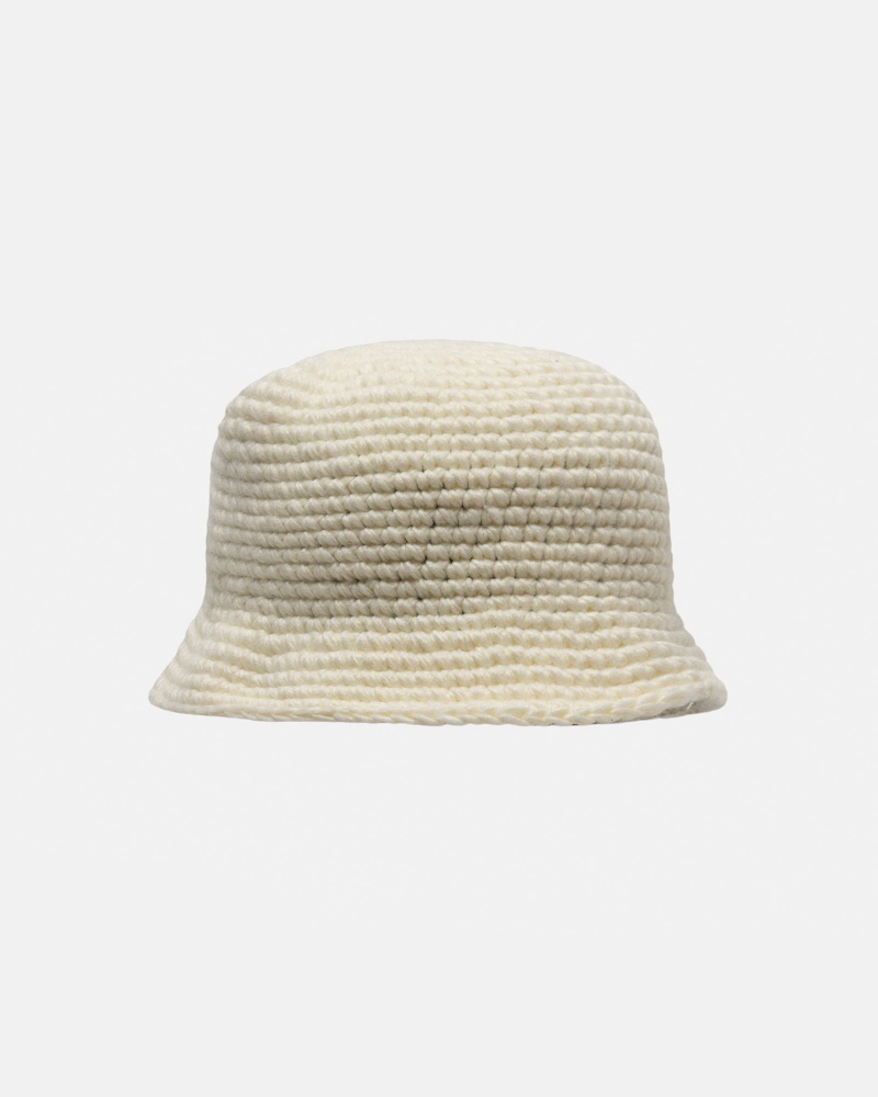 Stüssy Bucket Hat SS Link Knit Bucket Hat Unisex Bone | LW76-M6-BR