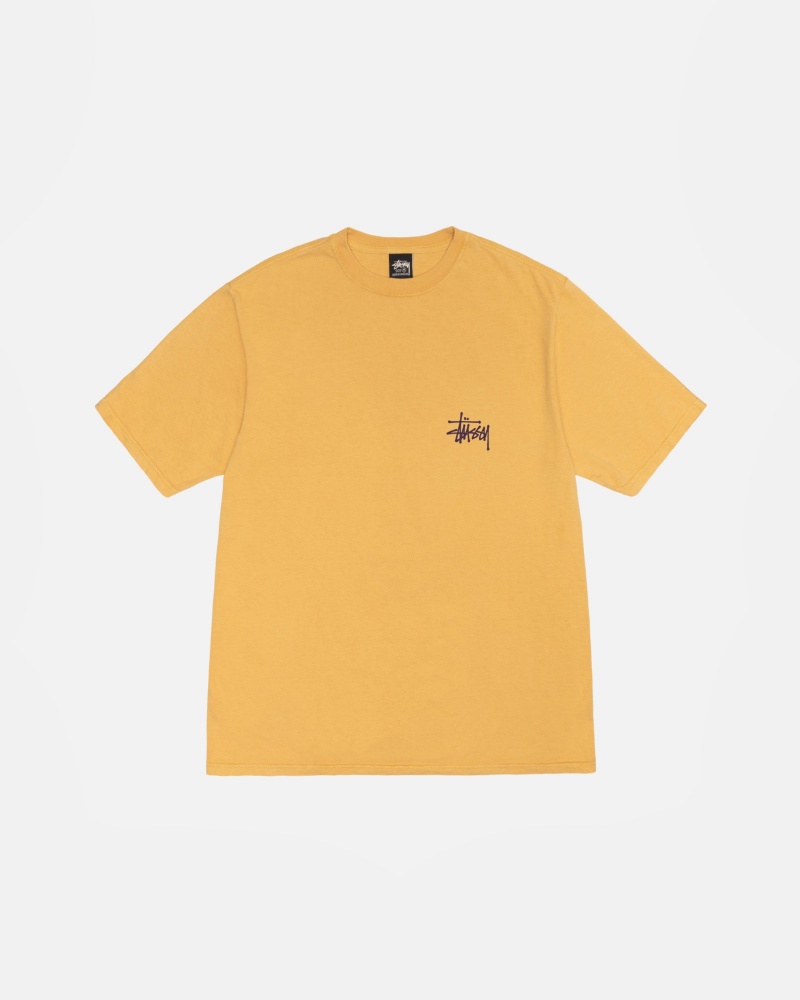 Stüssy Built Tough Tee Pigment Dyed Short Sleeve T-Shirt Unisex Honey | FX24-E7-SP