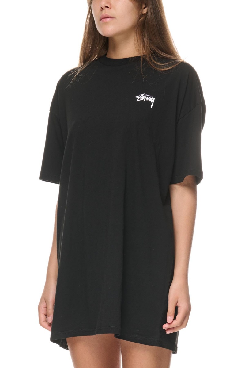 Stüssy Bulldog Tee Jurken Tees Dames Zwart | LM65-C4-AT