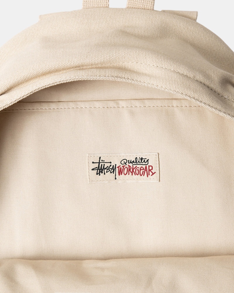 Stüssy Canvas Backpack Rugzak Unisex Natural | WD14-T8-ZP