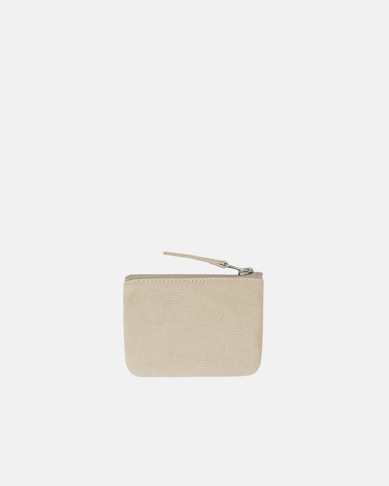 Stüssy Canvas Coin Pouch Portemonnee Unisex Natural | KV69-D9-UB