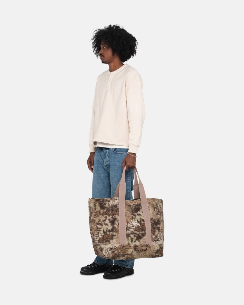 Stüssy Canvas Extra Large Tote Bag Tote Unisex Highlander | GN79-X5-BA