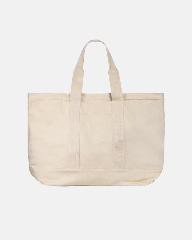 Stüssy Canvas Extra Large Tote Bag Tote Unisex Natural | CV45-M1-LL