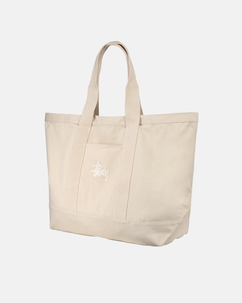 Stüssy Canvas Extra Large Tote Bag Tote Unisex Natural | CV45-M1-LL