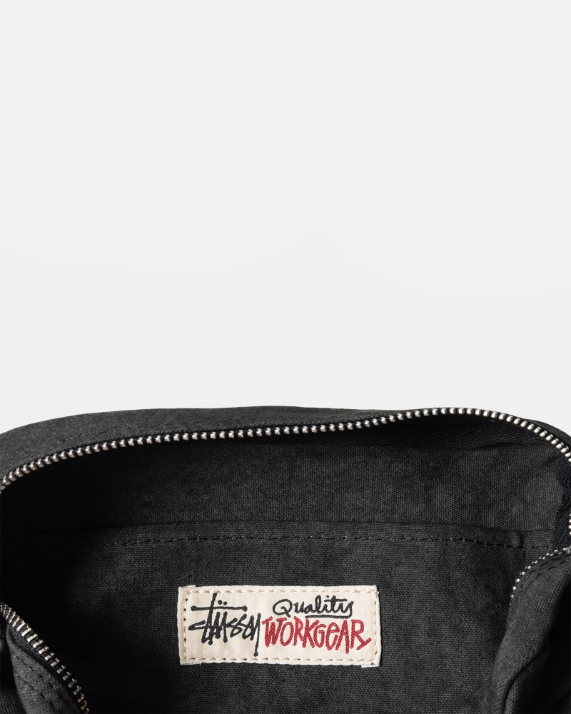 Stüssy Canvas Side Pouch Side Bag Unisex Zwart | RD16-W8-WN