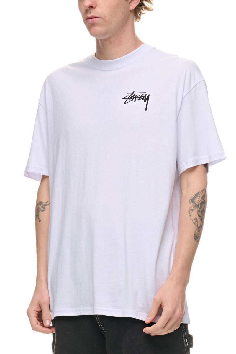 Stüssy Club Crown Ss Tee Tees Heren Wit | ZZ08-W4-SM