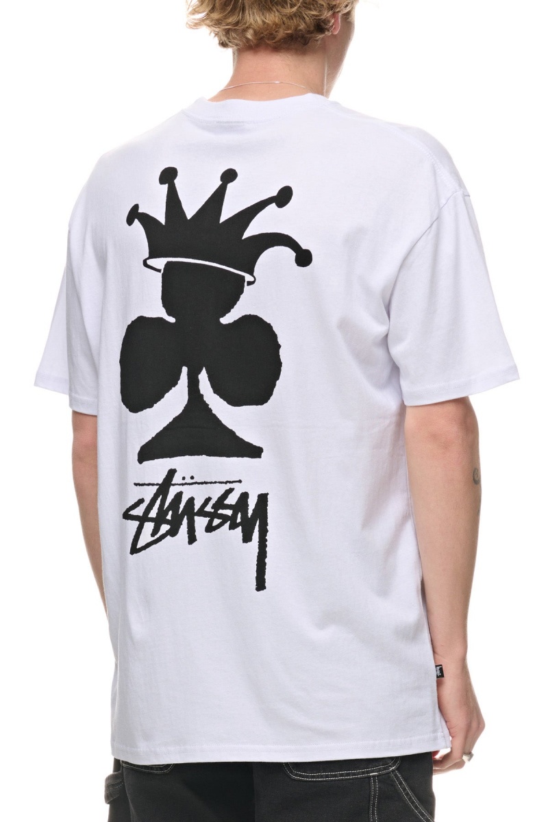 Stüssy Club Crown Ss Tee Tees Heren Wit | ZZ08-W4-SM