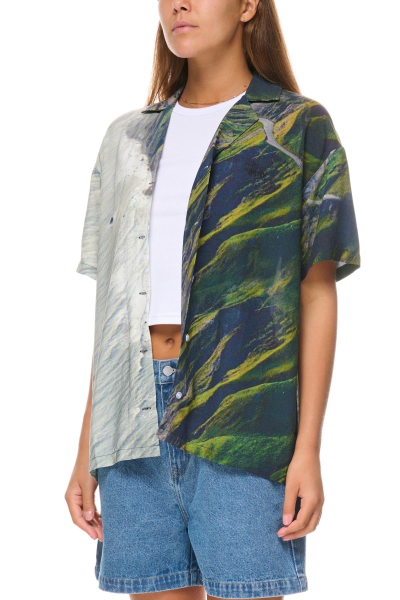 Stüssy Coastline Os Shirt Overhemd Dames Coastline | VZ57-X6-UF