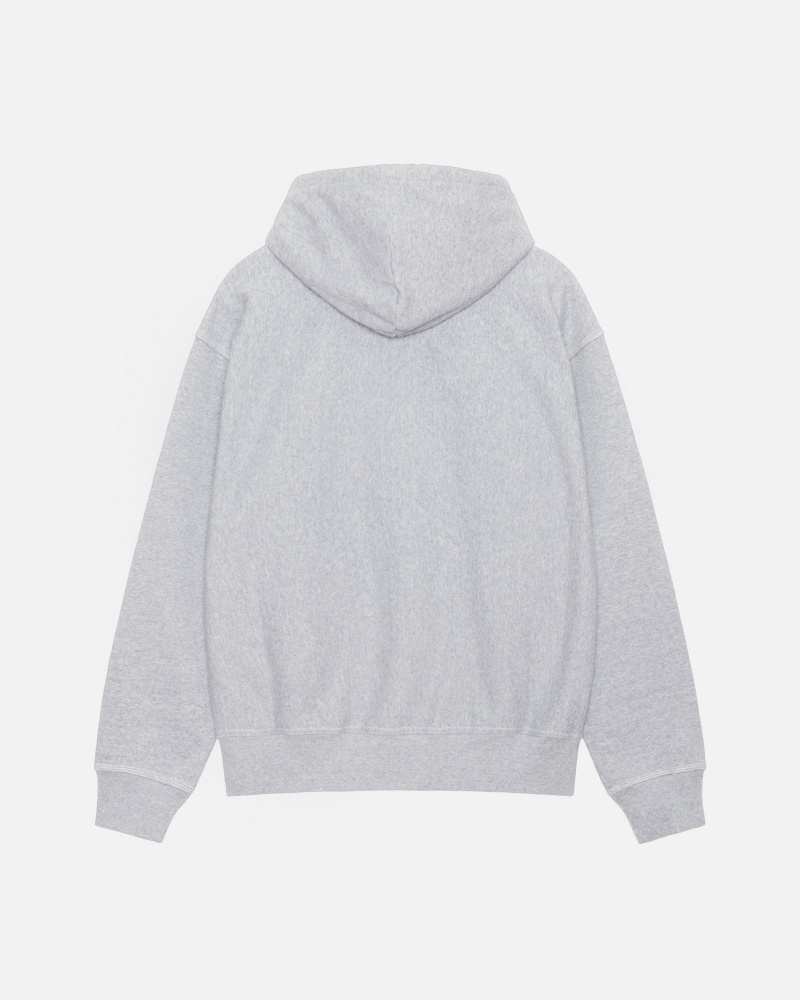 Stüssy Contrast Stitch Label Hoodie Long Sleeve Sweatshirt Unisex Grijs | OO61-X3-XX