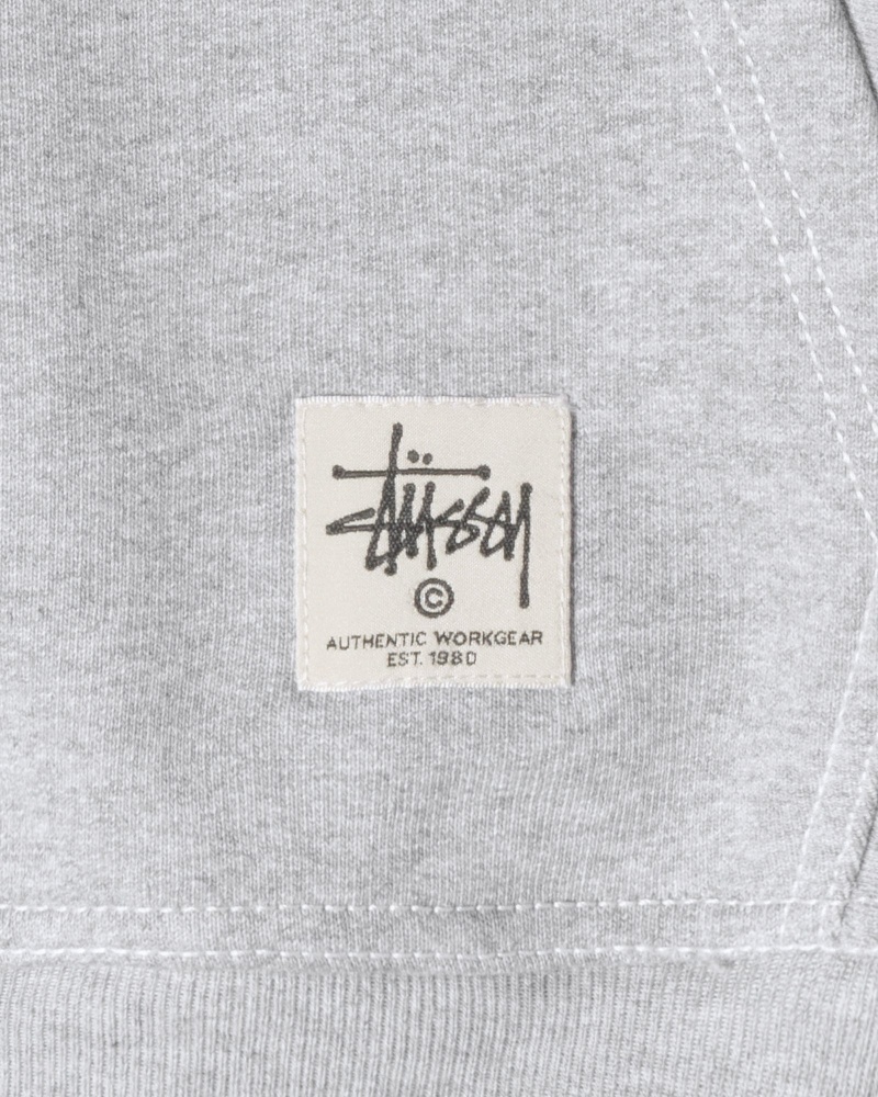 Stüssy Contrast Stitch Label Hoodie Long Sleeve Sweatshirt Unisex Grijs | OO61-X3-XX