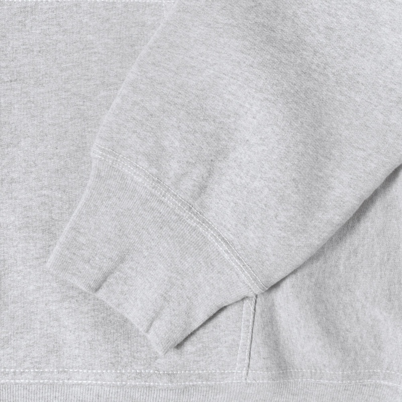 Stüssy Contrast Stitch Label Hoodie Long Sleeve Sweatshirt Unisex Grijs | OO61-X3-XX