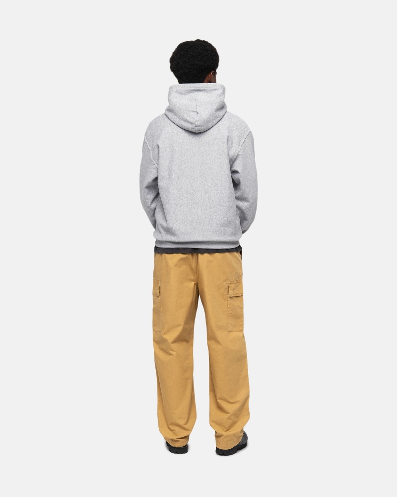 Stüssy Contrast Stitch Label Hoodie Long Sleeve Sweatshirt Unisex Grijs | OO61-X3-XX